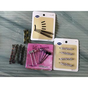 Pearl Hair Pins, Bobby Pins with faux Stones , Hair Clips/Accessories